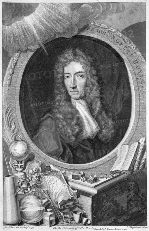 Robert Boyle, 17th century Irish chemist and physicist, 1739.  Artist: George Vertue