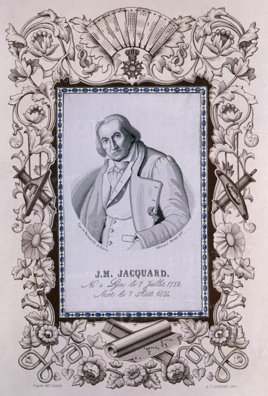 Joseph-Marie Jacquard, inventor of the Jacquard loom, c1850. Artist: Unknown
