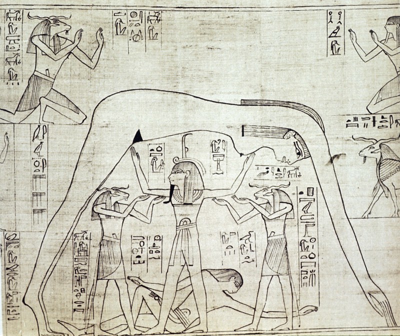Ancient Egyptian cosmos, c1025 BC. Artist: Unknown