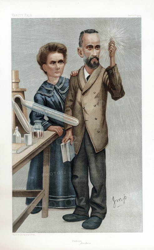Pierre and Marie Curie, French physicists, 1904. Artist: Unknown