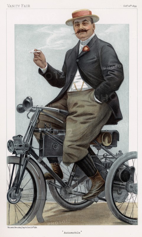 Albert, Comte de Dion, French engineer, 1899. Artist: Unknown