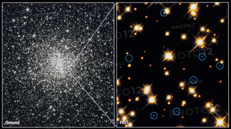 White dwarf stars in Globular Cluster M4H Bond (STSCI). Artist: Unknown