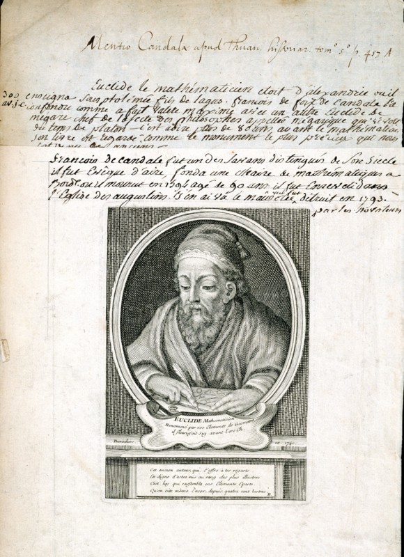 Euclid, Greek mathematician, 1740. Artist: Unknown