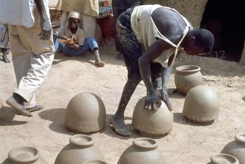 Making pots without a wheel, Nigeria, c1966. Artist: Unknown