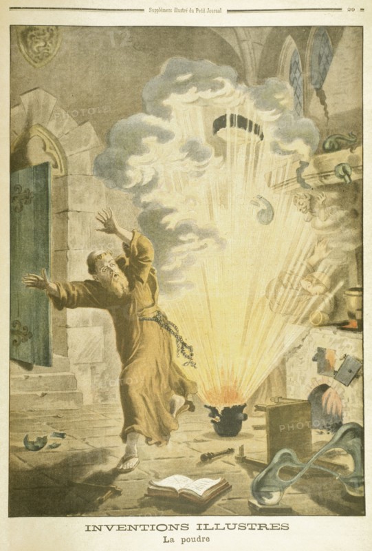Berthold Schwart, 14th century German Franciscan monk and alchemist, 1901. Artist: Unknown