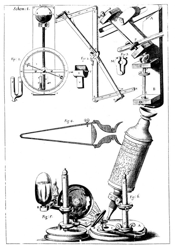 Hooke's microscope with condenser for concentrating light, 1665. Artist: Unknown