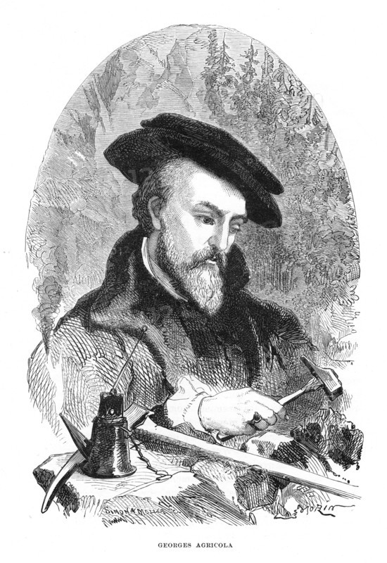 Georgius Agricola, 16th century German physician, mineralogist and metallurgist. Artist: Unknown