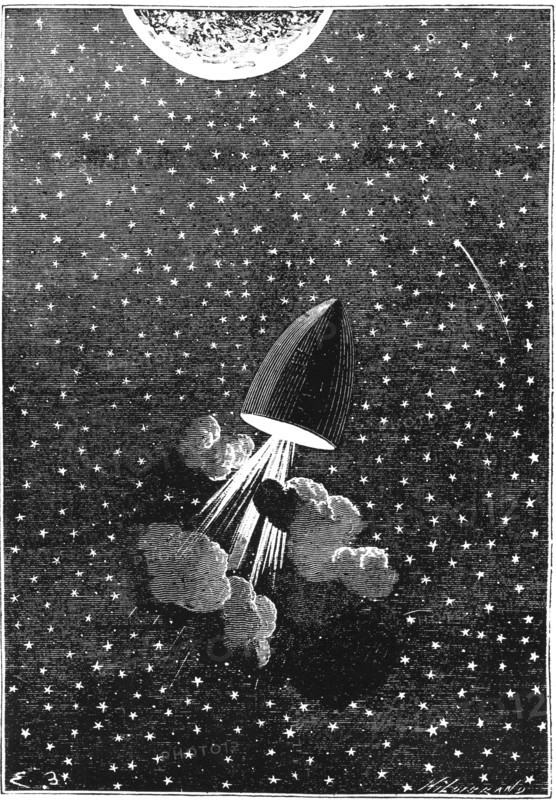 Jules Verne (1828-1905), Autour de la Lune, 1865. Artist: Unknown