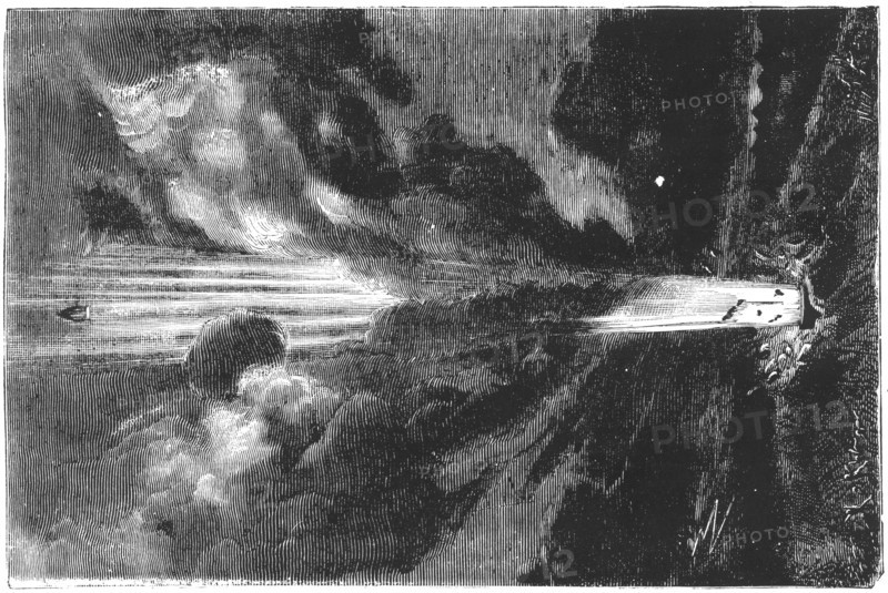 Jules Verne (1828-1905), De la Terre a la Lune, 1865. Artist: Unknown