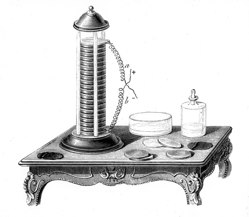 Voltaic battery (pile), 1887. Artist: Unknown