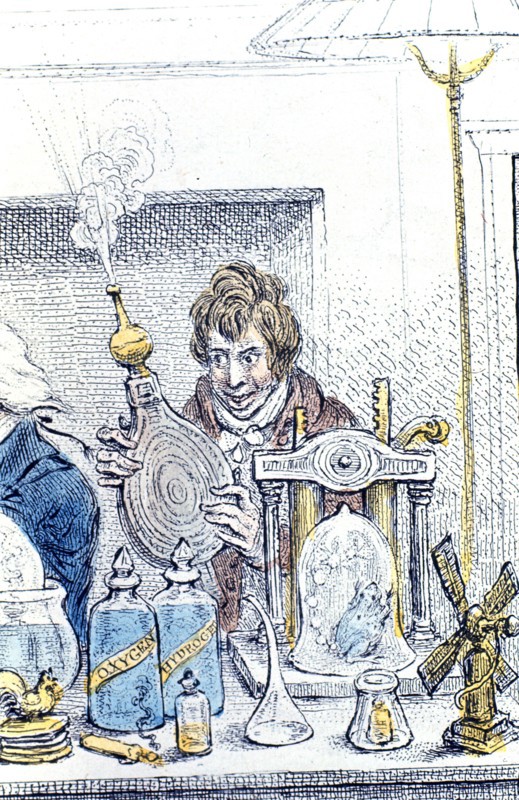 Humphry Davy, British chemist and inventor, 1802. Artist: James Gillray
