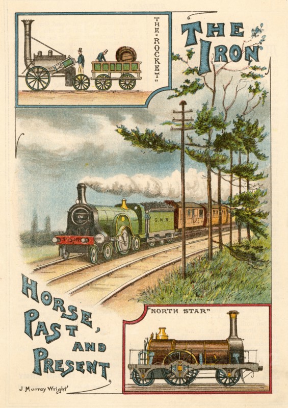 'The Iron Horse Past and Present', c1900. Artist: Unknown