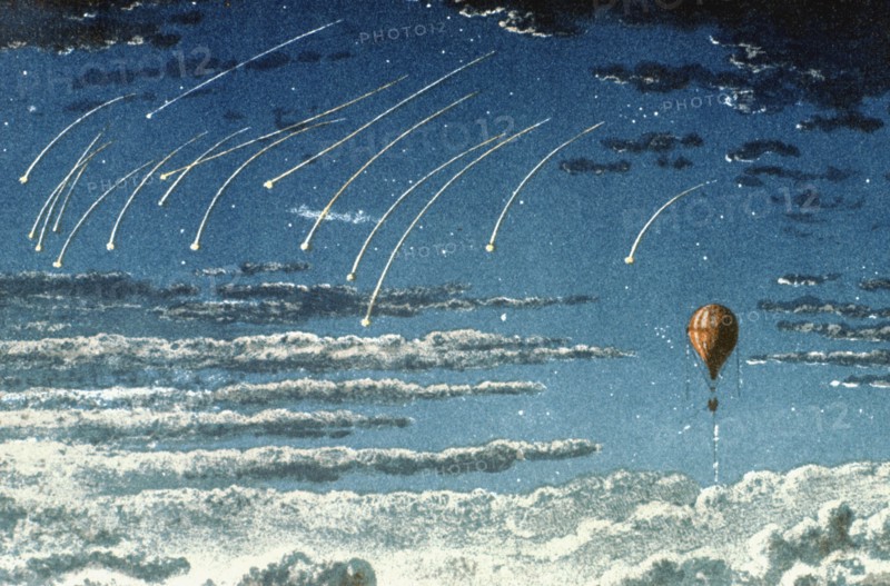 Leonid meteor shower, 1870. Artist: Unknown