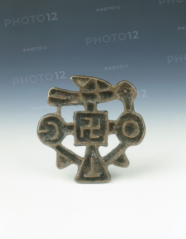 Bronze 'Nestorian Cross', China, probably 1st millenium AD. Artist: Unknown