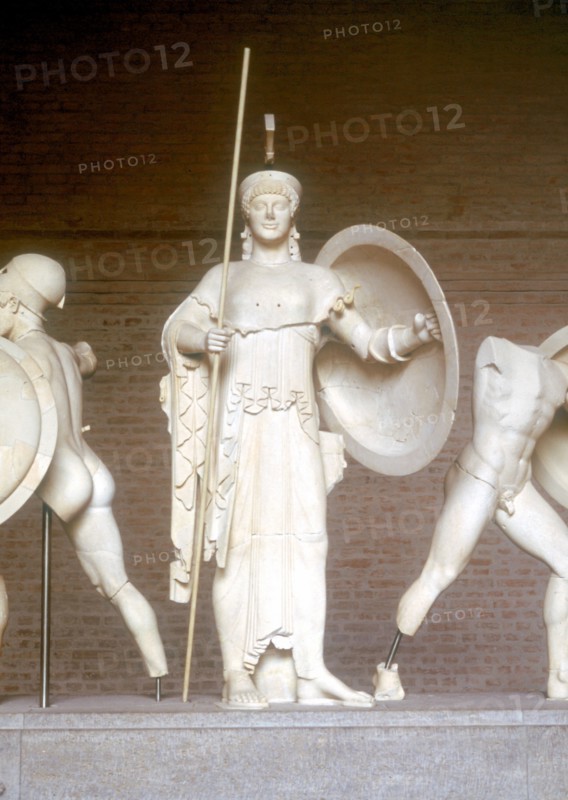 Athena from part of the West Pediment of the Temple of Aphaia, Aegina, Greece, c500 - 480 BC. Artist: Unknown