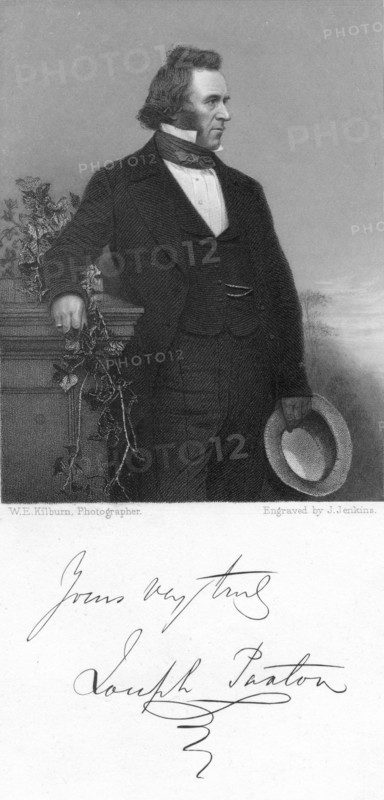 Joseph Paxton, English gardener and architect, 1853. Artist: J Jenkins