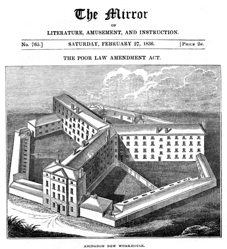 Abingdon Workhouse, Oxfordshire, built for the Abingdon Union, 1836. Artist: Unknown