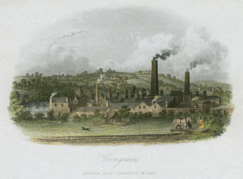British Iron Company's Works at Corngraves, near Halesowen, West Midlands, c1835. Artist: Unknown