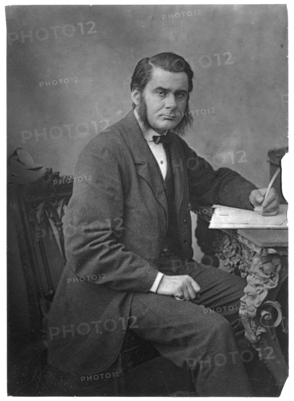 Thomas Henry Huxley, British biologist, 1866. Artist: Anon