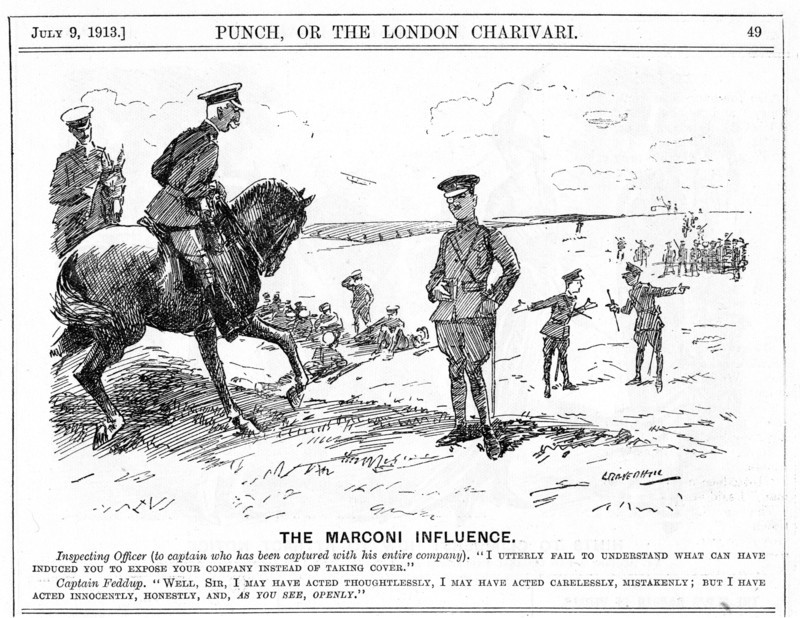 Marconi Shares Scandal, 1913. Artist: Leonard Raven-Hill