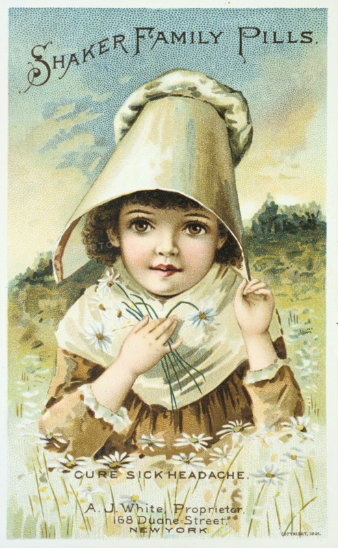 Advertisement for Shaker Family Pills, 1891. Artist: Anon