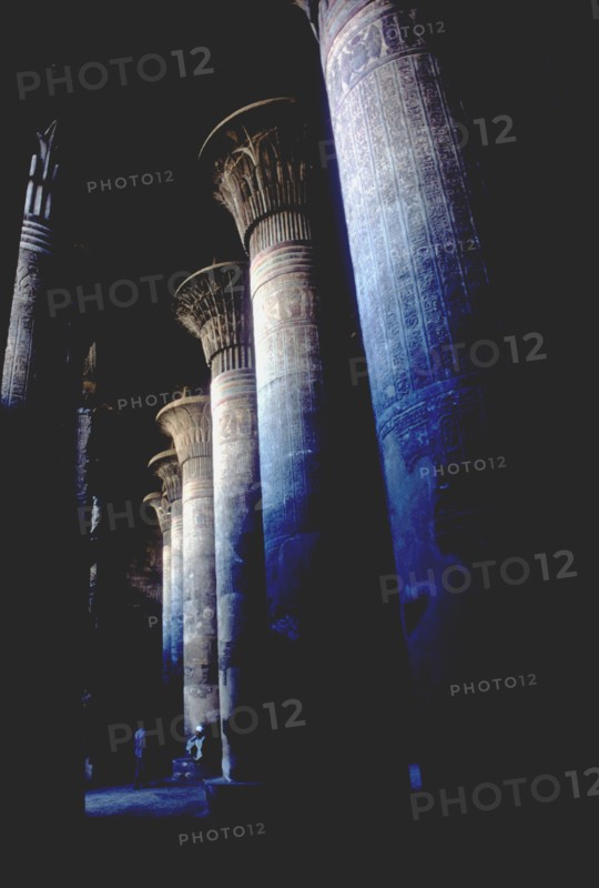 Columns of the Hypostyle Hall, Temple of Khnum, Ptolemaic & Roman Periods. Artist: Unknown