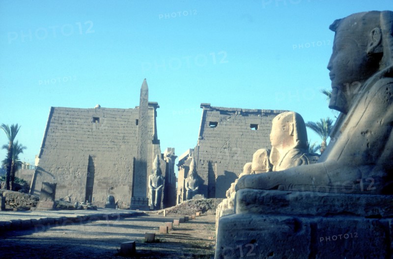 Temple sacred to Amun Mut & Khons (Khonsu), Luxor, Egypt. Artist: Unknown