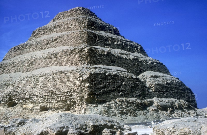 Step Pyramid of King Djoser (Zozer), Saqqara, Egypt, 3rd Dynasty, c2600 BC. Artist: Imhotep