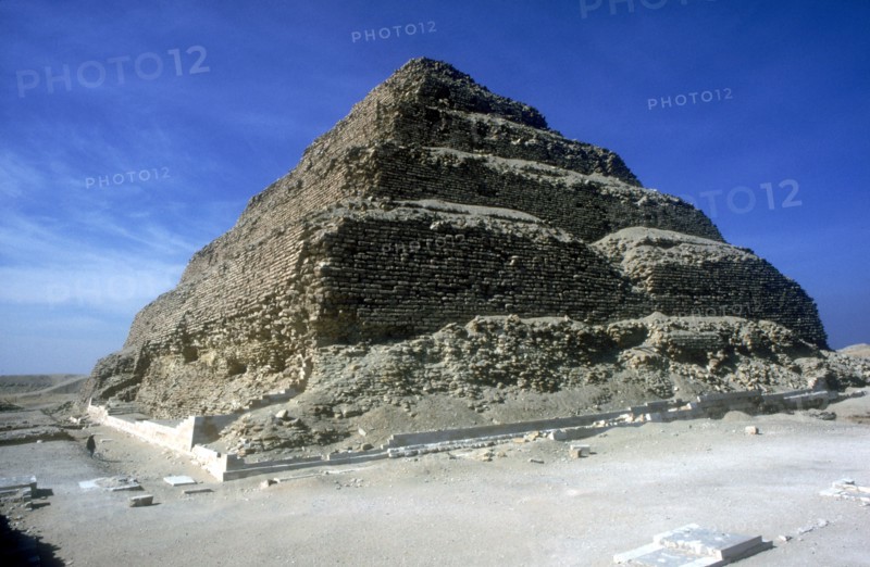 Step Pyramid of King Djoser (Zozer), Saqqara, Egypt, 3rd Dynasty, c2600 BC. Artist: Imhotep