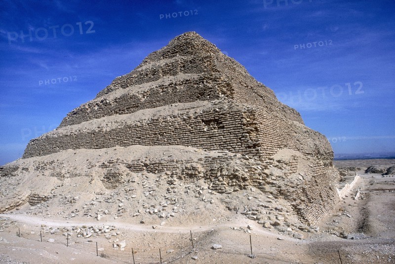 Step Pyramid of King Djoser (Zozer), Saqqara, Egypt, 3rd Dynasty, c2600 BC. Artist: Imhotep