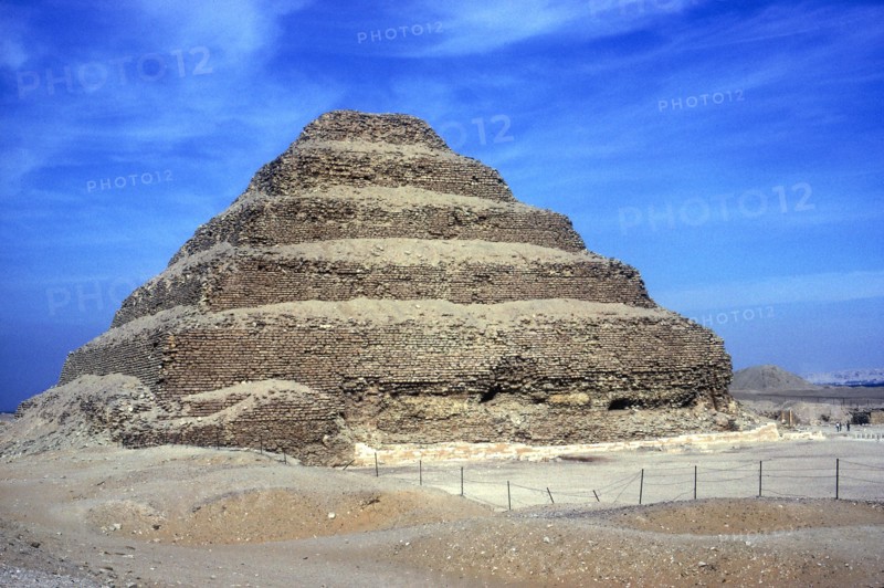 Step Pyramid of King Djoser (Zozer), Saqqara, Egypt, 3rd Dynasty, c2600 BC. Artist: Imhotep