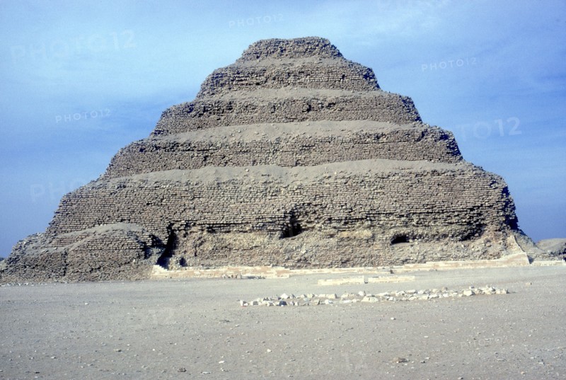 Step Pyramid of King Djoser (Zozer), Saqqara, Egypt, 3rd Dynasty, c2600 BC. Artist: Imhotep