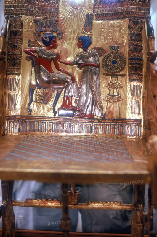 Detail of Chair from tomb of Tutankhamun. Artist: Unknown