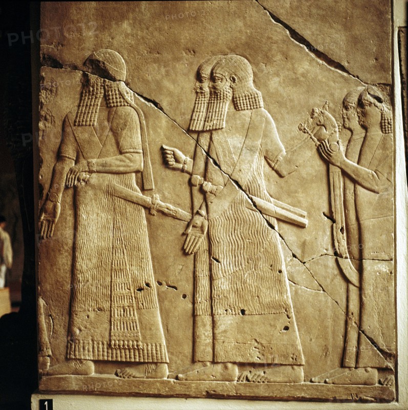 Assyrian relief of a procession, Pergamon Museum, Berlin. Artist: Unknown