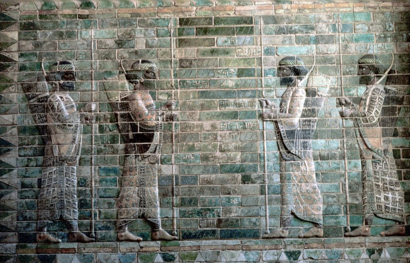 Relief showing archers of the Persian Royal Guard, Palace of Darius I, Susa, c500 BC. Artist: Unknown