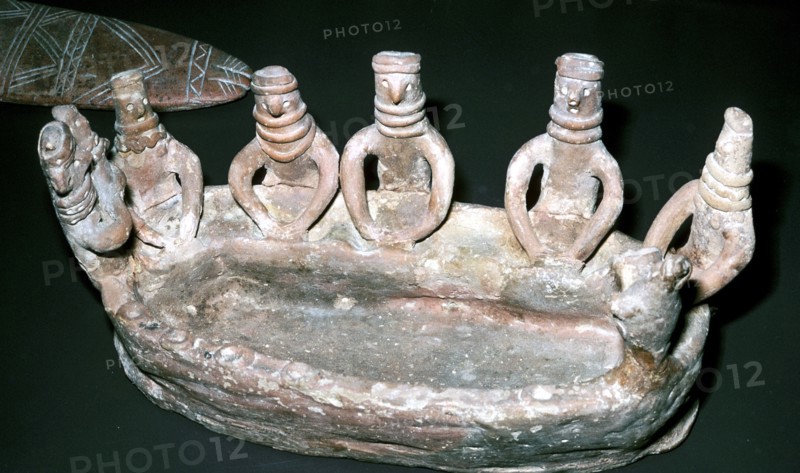 Terracotta model of people at a basin, Cyprus, Middle Bronze Age, 2000-1600 BC. Artist: Unknown