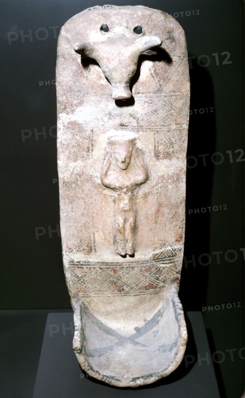 Painted terracotta from the Athienon Acropolis, Cyprus, c8th century BC. Artist: Unknown