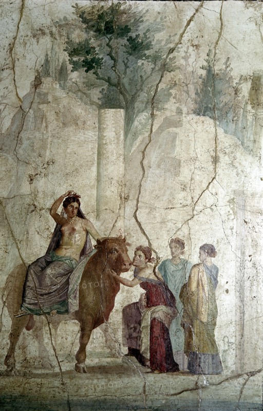 Roman wallpainting of The Rape of Europa, House of Jason, Pompeii, Italy. Creator: Unknown.