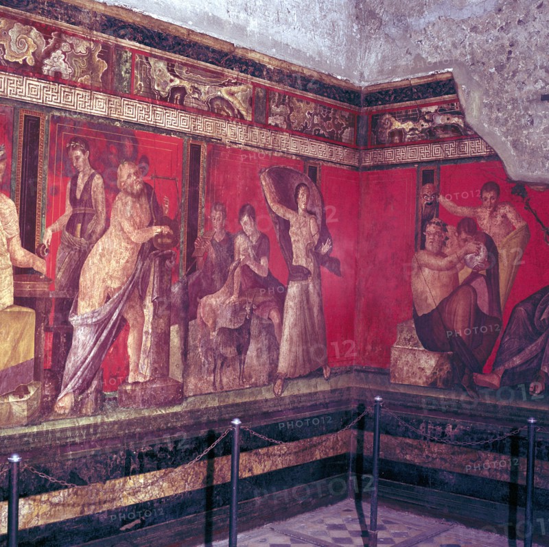 Roman wallpainting from Villa of the Mysteries, Pompeii, Italy, 1st century. Creator: Unknown.