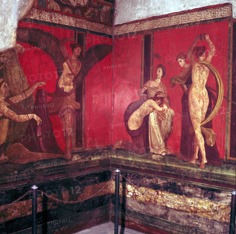 Roman wallpainting from Villa of the Mysteries, Pompeii, Italy, 1st century. Creator: Unknown.