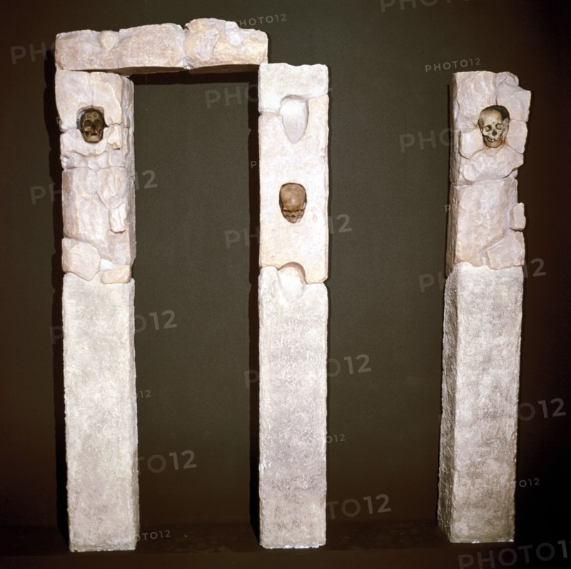 Portico with skulls from a Celtic sanctuary, Roquepertuse, France, c3rd - 2nd century BC. Artist: Unknown