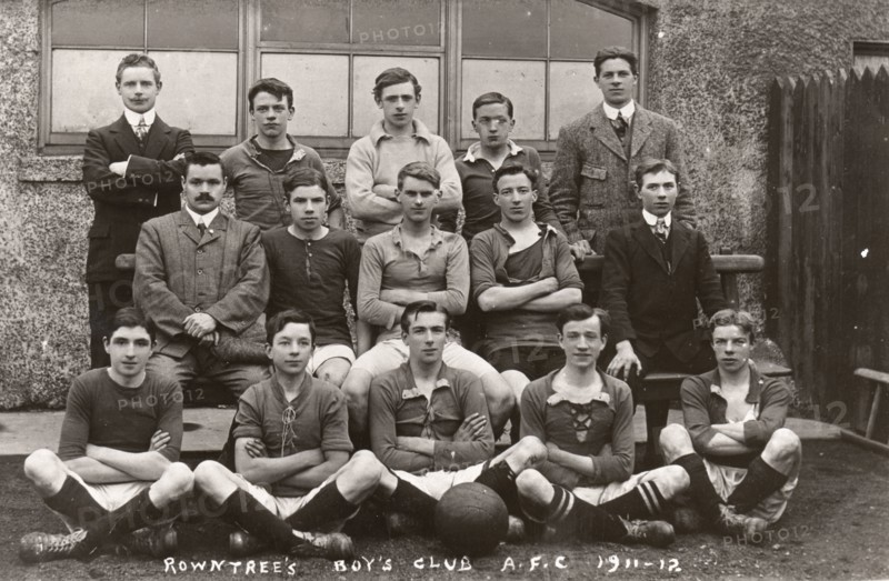 Group photo of Rowntree's Boys Club AFC, 1912. Artist: Unknown