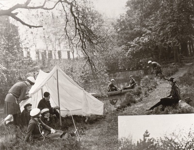 Rowntree girl rangers at camp, 1933. Artist: Unknown
