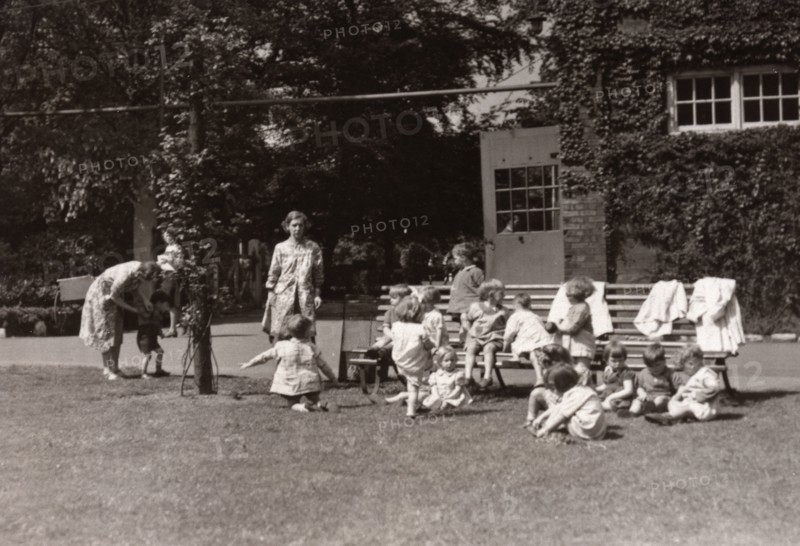 Rowntree wartime nursery school, York, Yorkshire, 1944. Artist: Unknown