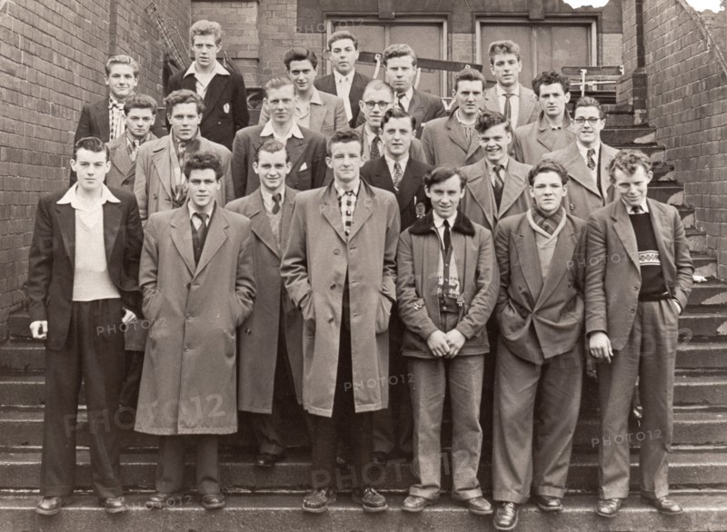 Group photo of staff bound for national service, York, Yorkshire, 1956. Artist: Unknown