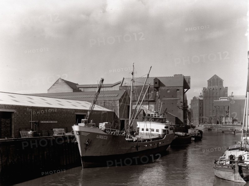A Dutch coaster at Hull docks, Yorkshire, 1966. Artist: Unknown