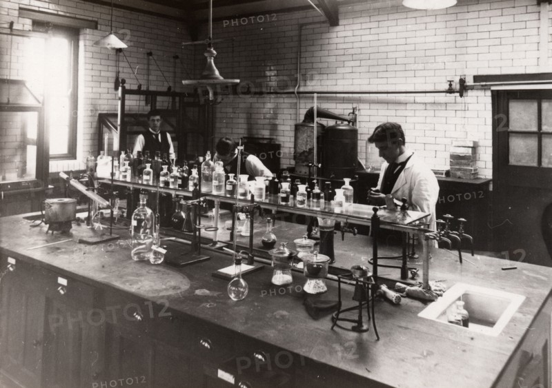 Rowntree analytical laboratory, York, Yorkshire, 1900. Artist: Unknown