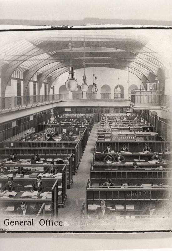 Drawing of Rowntree main office, York, Yorkshire, 1900. Artist: Unknown