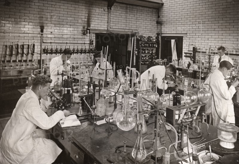 Analytical laboratory, Rowntree factory, York, Yorkshire, 1926. Artist: Unknown