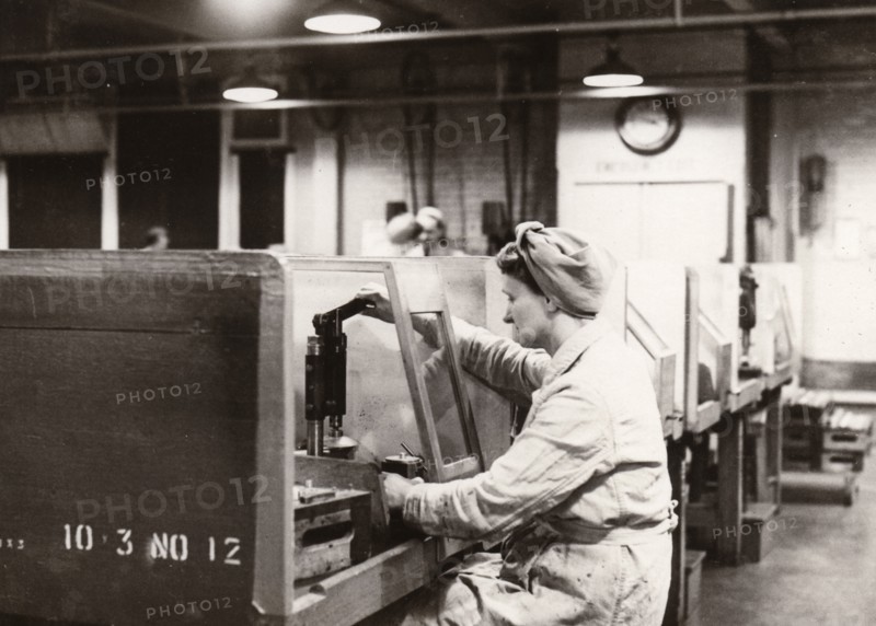Munitions work, County Industries, York, Yorkshire, 1943. Artist: Unknown